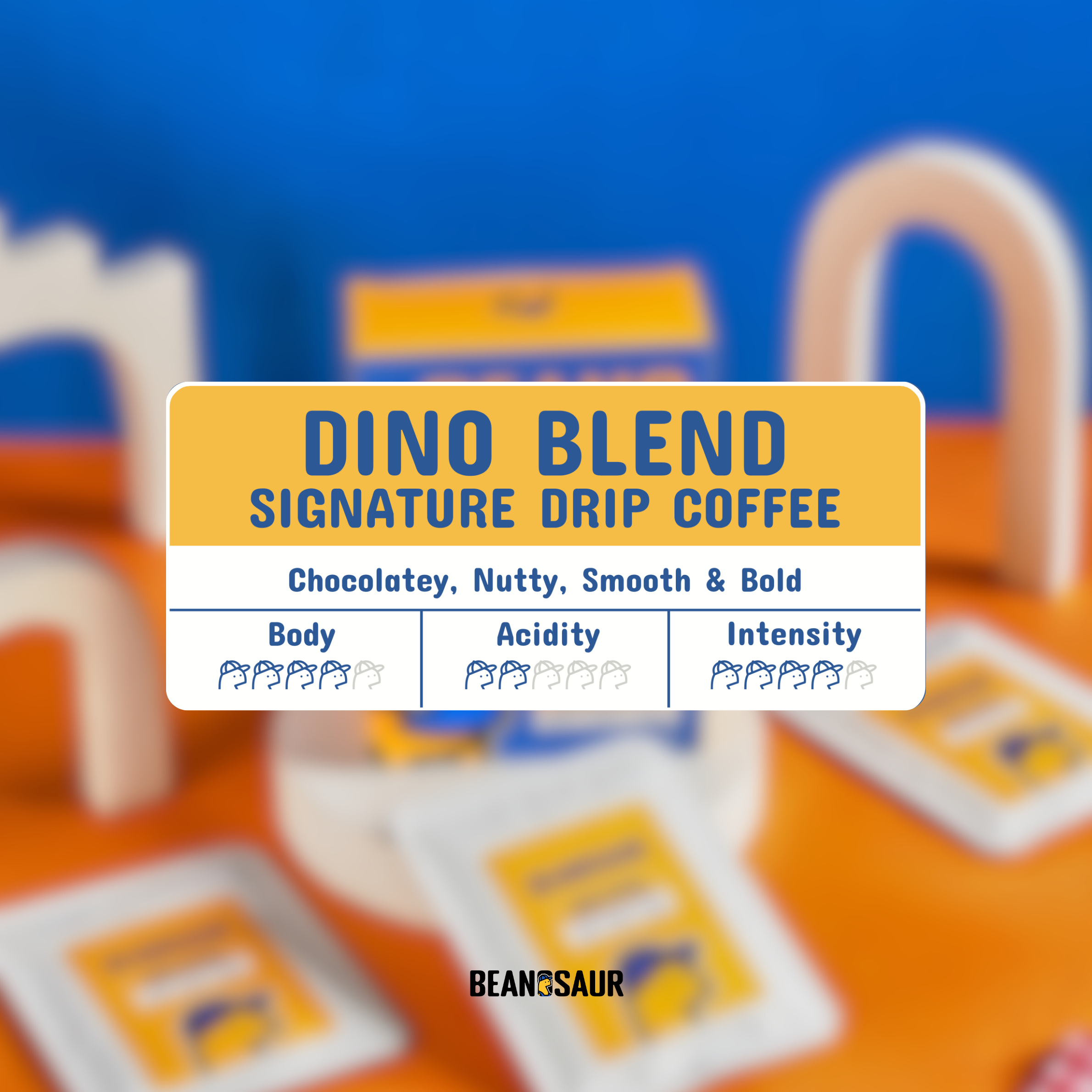 [PROMO LEBARAN][BUNDLE] DINO BLEND SIGNATURE DRIP COFFEE — 2 x 8 sachets, 15g each, free 3 sachet